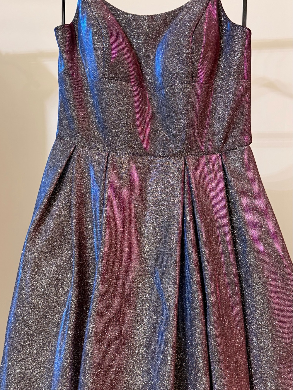 Betsy & Adam Iridescent Purple and Blue Party Dress